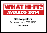 ATC - What Hi-Fi Awards 2013 - Best standmounter £800-£1500